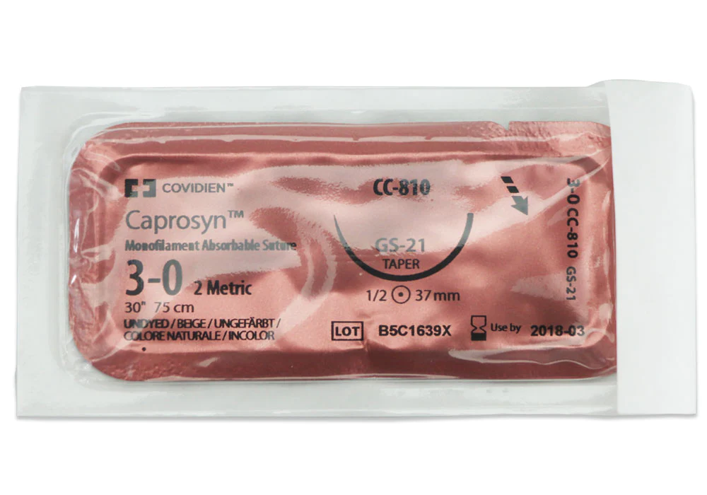 MEDTRONIC CAPROSYN™ MONOFILAMENT ABSORBABLE SUTURES - Pain Super Store